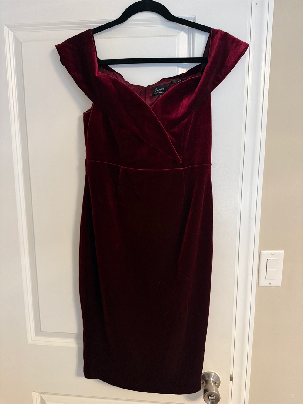 Bardot Velvet Off-Shoulder Dress